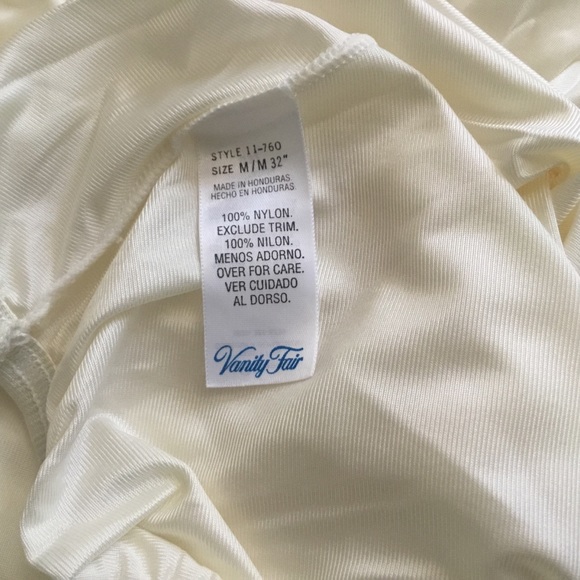 Vintage VANITY FAIR cream lace maxi half slip M - Picture 4 of 5